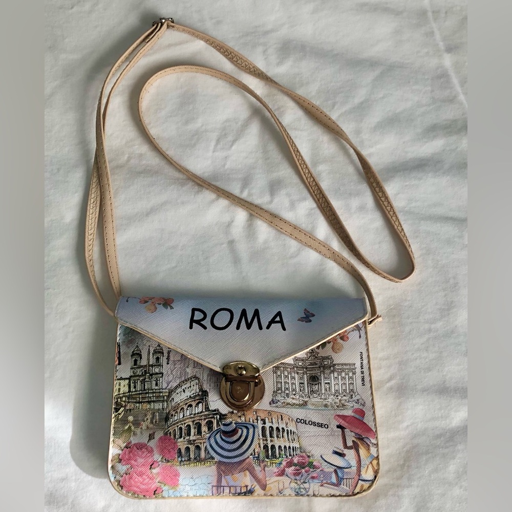 Historic Rome Multicolor Crossbody Bag for Girls